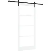 vidaXL Schiebetür ORKDAL Weiß und Schwarz 93 x 211 cm