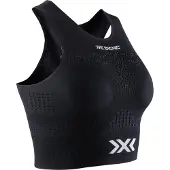 X-Bionic Energizer 4.0 Fitness Crop Top für Frauen - Optimale Klimakontrolle mit 3D Bionic Sphere, Fort-X Bruststütze, volle Armbeweglichkeit, Schweißmanagement - Schwarz/Weiß, XS