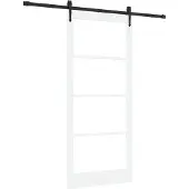 vidaXL Schiebetür Weiß und Schwarz 93 x 211 cm