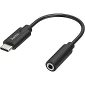Hama 00205282, USB C, 3.5mm, Schwarz, Stecker, Buchse, 229 mm