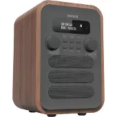 Denver DAB+ Radio - Bluetooth/ FM - LCD-Bildschirm - Grau/braun
