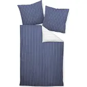 Janine Design Mako-Soft-Seersucker Bettwäsche-Garnitur TANGO 20020 Farbe denimblau Größe 200x220 2x80x80 cm