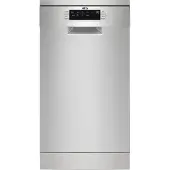 AEG FFB73527ZM, Freistehend, Single (45 cm breit), Edelstahl, Schwarz, Tasten, LED