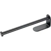 Wenko Küchenrollenhalter "Modell Nio", schwarz, B:27,5cm H:4,5cm L:7cm, Aluminium, Küchenrollenhalter, Küchenrollenhalter, selbstklebend, Befestigen ohne Bohren, rostfreies Aluminium