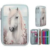 Miss Melody 0413974, Hartschalenetui für Stifte, Zink, Polyester, Polypropylen (PP), Papier, Nylon, Hellblau, Abbildung, Drinnen/Draußen, Junge/Mädchen