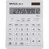 MAUL MXL 12 Tischrechner Weiss Display (Stellen): 12 batteriebetrieben, solarbetr