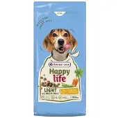 Happy Life Adult Light mit Huhn Futter für übergewichtige Hunde 12,5 kg