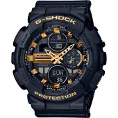 Casio G-Shock GMA-S140M-1AER schwarze Taucher Uhr Chronograph gold 20ATM