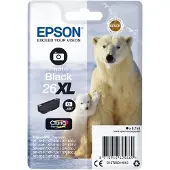 Epson Polar bear 26XL Eisbär Claria Premium Single Photo Black Tinte, High (L) Yield, Schwarz, Tinte auf Farbstoffbasis, 8,7 ml, 1 Stück(e), 400 Seiten