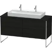 Duravit Waschtischunterschrank XSquare 140x54,8x77,8cm, 4 Schubk., steh., Ei sw