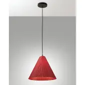 FABAS LUCE Kegelförmige Pendelleuchte aus Metall und Bio-Kunststoff, modernes Design in Bordeaux, E27-Fassung, IP20 Schutzart, Durchmesser 316 mm, Qualität.