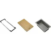 Franke 112.0655.481, Organizer-Set, Waschbecken wandbefestigt, Bambus, Grau, Bambus, Polypropylen (PP), 3 Stück(e)