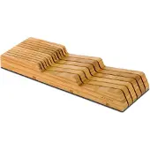 Jamon Schubladen-Innenblock - Bambusblock zur Aufbewahrung von Messern in einer Schublade. Geeignet für Messer bis zu einer Klingenlänge von 25 cm.