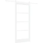 vidaXL Schiebetür ORKDAL Weiß 93 x 211 cm Massivholz Kiefer und Glas