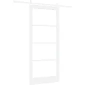 vidaXL Schiebetür ORKDAL Weiß 93 x 211 cm Massivholz Kiefer und Glas