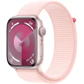 Apple Watch Series 9 GPS - 45 mm - Rosafarbenes Aluminiumgehäuse - Hellrosa Sport-Loop-Armband