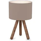 Lux.pro Tischlampe ’Preston’ Holz 1 x E27 Sandfarben