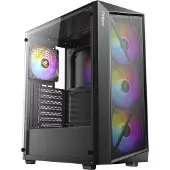 Antec AX67 ARGB PC Gehäuse Midi Tower Gaming ATX, schwarz