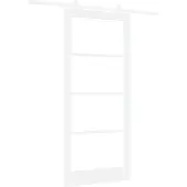 vidaXL Schiebetür ORKDAL Weiß 93 x 211 cm Massivholz Kiefer und Glas