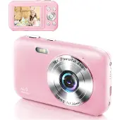 INF Digitalkamera 1080P 44 MP 16-fach Zoom 2,4-Zoll-Bildschirm Rosa