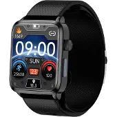 INF Smartwatch mit Blutsauerstoff- und Blutdruckmessgerät Schwarz