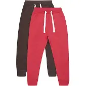 Minymo Jogginghosen - 2er-Pack - Tomatenpüree - - 7 Jahre (122) - Jogginghosen
