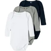 Name it Body "NBNBODY 3P LS SOLID NOOS" Packung, 3 Stk.