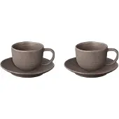 Blomus Kaffeetasse mit Untertasse Kumi 2 Stück
