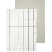 Blomus Geschirrtuch Taulo Quadratisch White / Mourning Dove 50 x 70 cm (2er Set)