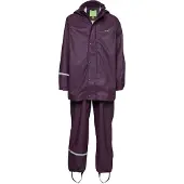 CeLaVi Basic Rainwear set -solid PU blackberry wine (666) 110