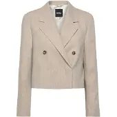 BOSS Oversized Blazer aus Fischgrät-Leinen-Mix Grösse 40
