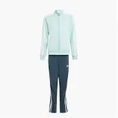 Adidas Junior Mädchen Essentials 3 Streifen Trainingsanzug Semi Flash Aqua/Weiß