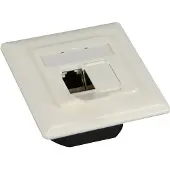 InLine Cat.6 Anschlussdose Unterputz, 2x RJ45 Buchse, RAL9010 weiß, waagerecht, 204 g, 85 mm, 85 mm, 60 mm, 215 g, 400 cm³
