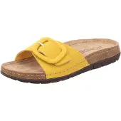 Rohde Damen Pantolette mit großer Schnalle und Memory-Fußbett Rodigo-D 5898, Größe:37 EU, Farbe:Gelb