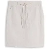 Tom Tailor Damen Chino-Rock mit Kordelzug, beige, Gestreift, Gr. 44