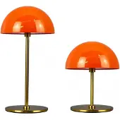 Dyberg Larsen Along LED-Akkutischlampe, orange, 2er-Set - , Along, dimmbar, Orange, für Wohnzimmer, Metall, Skandinavisch