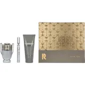 Paco Rabanne Edt Spray 50ml/All Over Shampoo 100ml/Edt Travel Spray 10ml Invictus Giftset