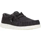 HeyDude für Herren. HD41898 Schuhe Wally Stretch Sox schwarz (43), Stoff, Wohnung, Schnürsenkel, Lässig