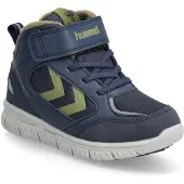 Hummel X-Light 2.0 Mid Tex Waterproof Jr Klett Winterstiefel Schuhe Sneaker blau/grün/weiß 229877-7381, Schuhgröße:38 EU