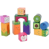 Vilac musikalische Holzbausteine Obst Montessori Spielzeug Lernspiel