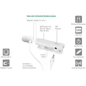 4smarts Wireless Mono-Headset TalkClip B1 - Weiss