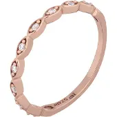 Jacques Lemans Ring 925/- Sterling Silber Zirkonia Glänzend CAI Rot