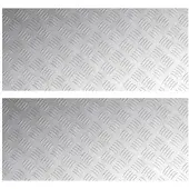 vidaXL Treppe Tritt Rechtwinklig 2 pcs Silber 90 x 40 cm Aluminium