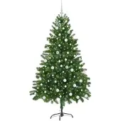 vidaXL Weihnachtsbaum mit 300 LEDs mit Ständer Grün 180 cm PE