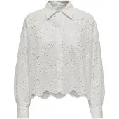 ONLY Hemd Valais 15269568 Weiß Loose Fit