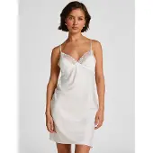 Hunkemoller Peonie Slipdress Satin Weiß