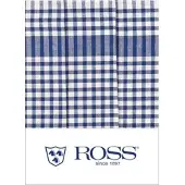 Ross 3er Pack Baumwoll-Geschirrtücher Bauernkaro 50x70 cm | blau - blau