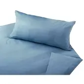 Cotonea Satin Bio Bettwäsche Superbe 135x200 cm + 80x80 cm | enzian - blau