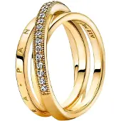 Pandora 169057C01-50 Ring - Gelbgold Verg. - Zirkonia - Gr. 50