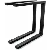 Hevva Waschtischhalterung LAHN - 40 cm Tiefe, Schwarz, 2 Stück